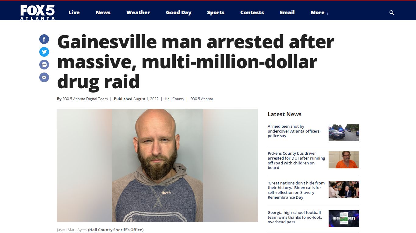 Gainesville man arrested after massive, multi-million-dollar drug raid