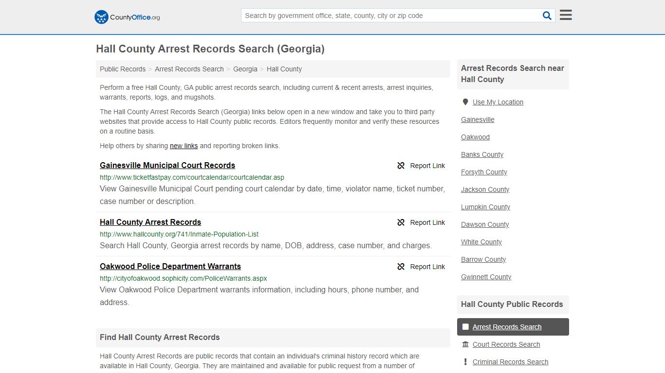 Arrest Records Search - Hall County, GA (Arrests & Mugshots)